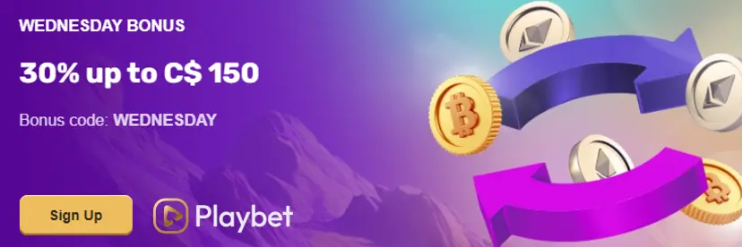 Claim your Wednesday reload bonus at Playbet Casino